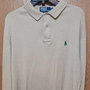 Polo (Ralph Lauren)-(Tan/Brown)-(Long Sleeve)-(Pre-owned)-(Size M)-$25.00